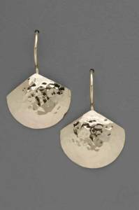 Hammered Fan Earrings by Thomas Kuhner