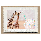 Giraffe Milkshake Love Greeting Card by Jamie Redmond