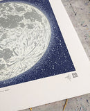 Wolf Moon Silkscreen Print by Allison and Jonathan Metzger