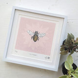The Honeybee Silkscreen Print by Allison and Jonathan Metzger