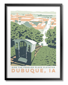 Dubuque Elevator Print by Bozz Prints