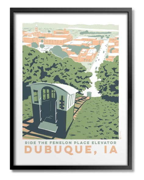 Dubuque Elevator Print by Bozz Prints