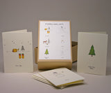 Holiday Set 3 Boxed Set of 6 Enclosure Greeting Cards by Beth Mueller
