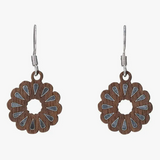 Twig Fan Lasercut Wood Earrings by Woodcutts