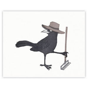 Farmer Grackle 8" x 10" Print by Burdock & Bramble