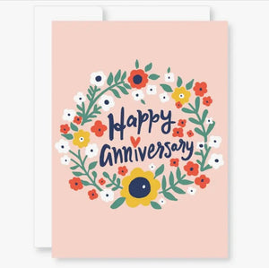 Anniversary Floral Wreath Greeting Card from Great Arrow Cards