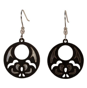 Blooms Flower Open Center Lasercut Wood Earrings by Woodcutts