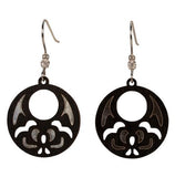 Blooms Flower Open Center Lasercut Wood Earrings by Woodcutts