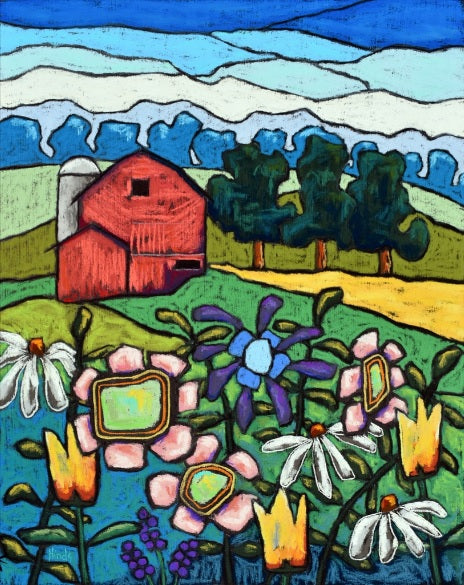 Flowers Down On The Farm by David Hinds