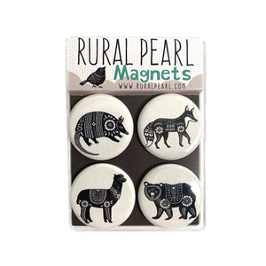 Folk Animals Magnet Set by Angie Pickman