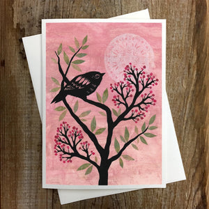 Follow The Evening's Call Greeting Card by Angie Pickman