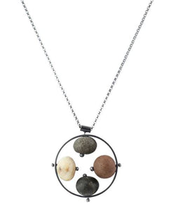 4 Rocks in Circle Necklace by Jennifer Nunnelee