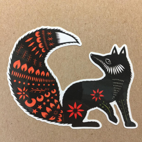 Fox Tale Sticker by Angie Pickman