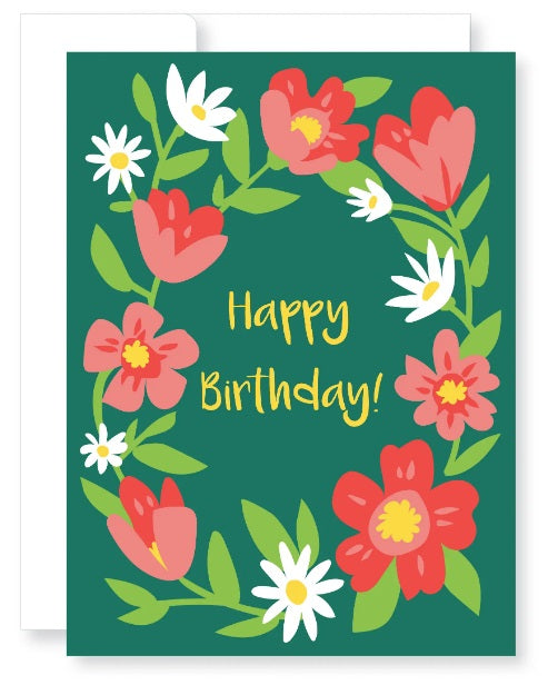 Birthday Floral Frame Greeting Card from Great Arrow Cards