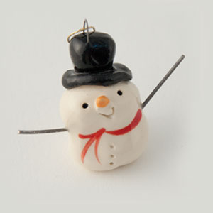 Frosty Ceramic "Little Guy" Ornament by Cindy Pacileo