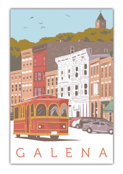 Galena Main Street Postcard by Bozz Prints