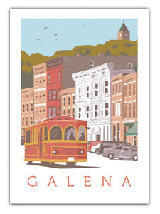 Galena Main Street Greeting Card by Bozz Prints