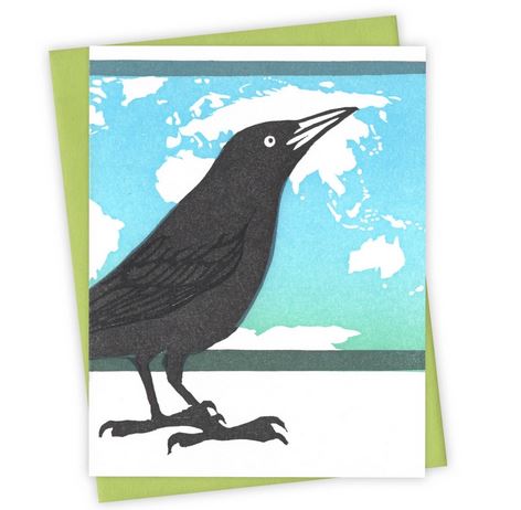 Geographic Grackle Card by Burdock & Bramble