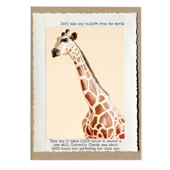 Giraffe Look Greeting Card by Jamie Redmond