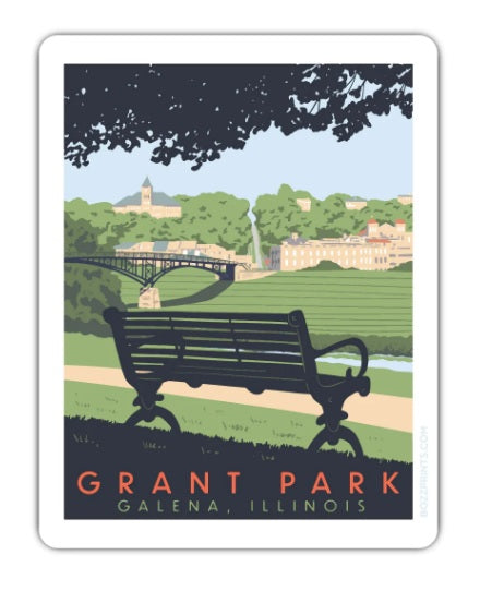 Galena Grant Park Sticker by Bozz Prints