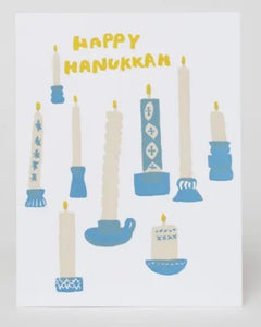 Hanukkah Candles Greeting Card by Egg Press Manufacturing