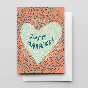 Just Married Heart Greeting Card from Hammerpress
