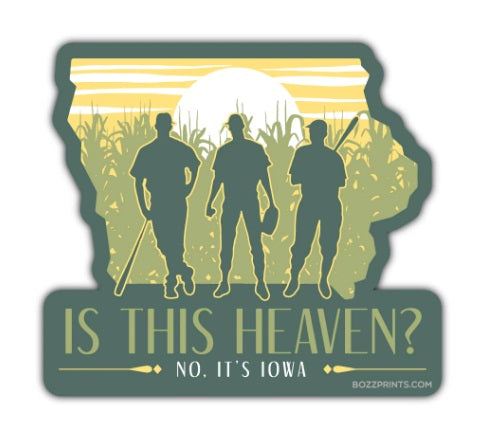 Is This Heaven? Sticker by Bozz Prints
