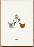 Chickens Boxed Set of 6 Greeting Cards by Beth Mueller