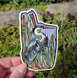 Heron Sticker by Sarah Angst