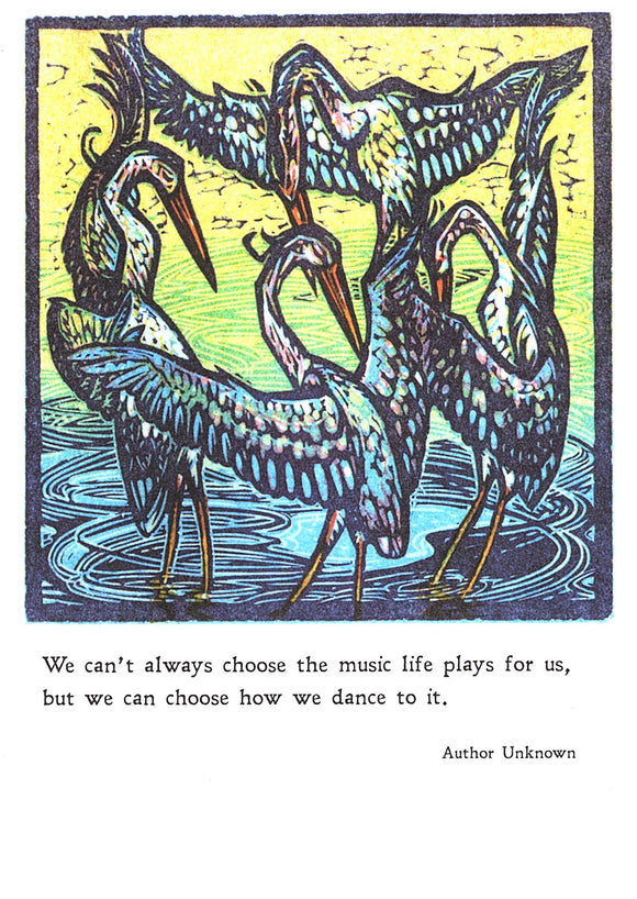 Heron Dance Birthday Card from Artists to Watch