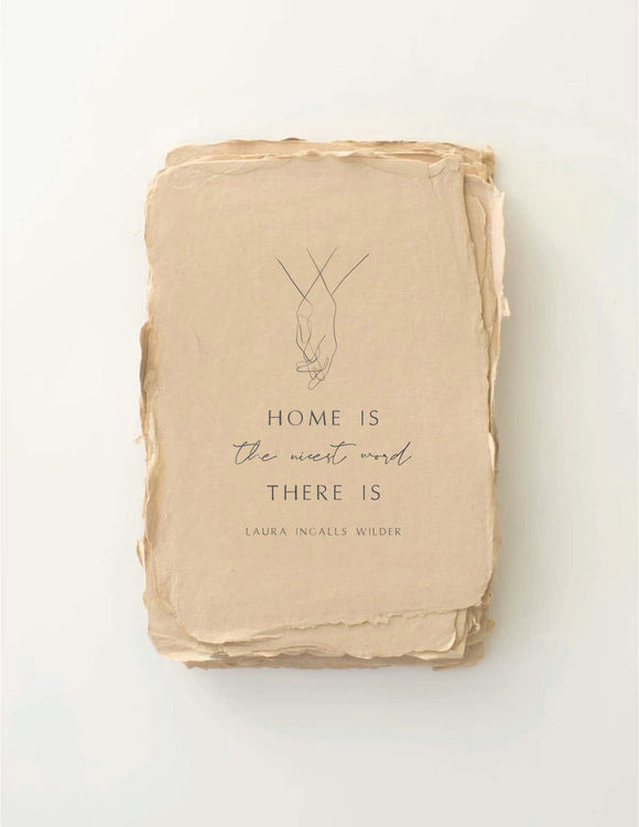 Home Is The Nicest Word Greeting Card by Paper Baristas