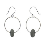 Hoop with Rock Bead Earrings by Jennifer Nunnelee