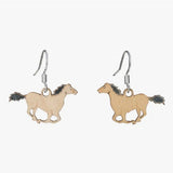 Twig Horse Lasercut Wood Earrings by Woodcutts