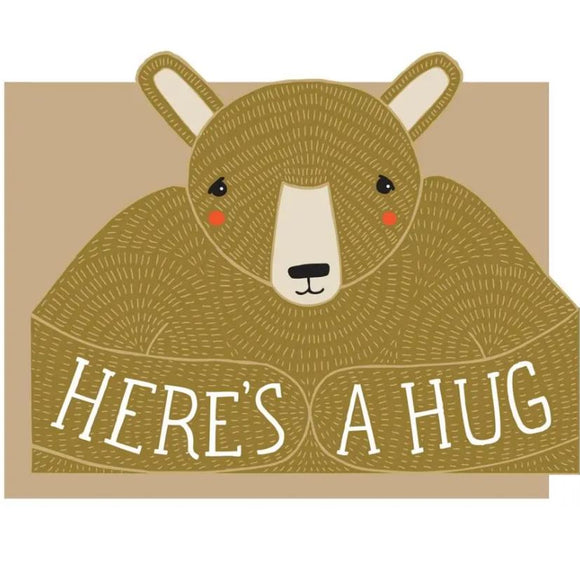 Bear Hug Die Cut Greeting Card by Gingiber