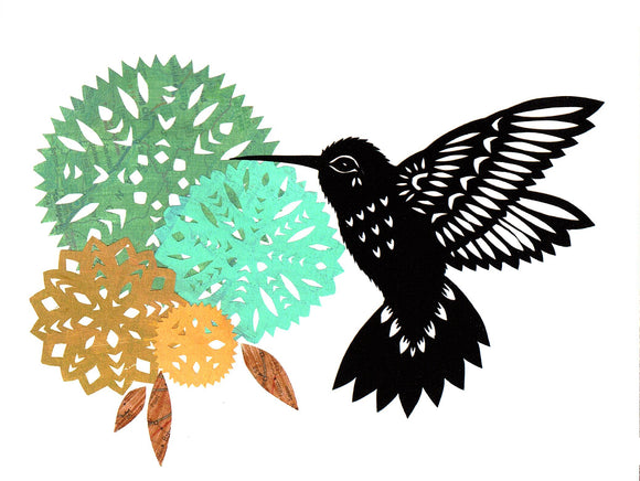 Hummingbird Song I Print by Angie Pickman