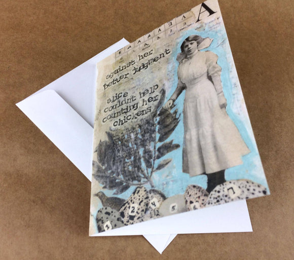 Alice Greeting Card by Lori Biwer-Stewart