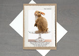 Rabbit Pedestal Greeting Card by Jamie Redmond