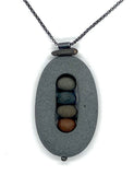 Channel-Set Embedded Rock Necklace by Jennifer Nunnelee