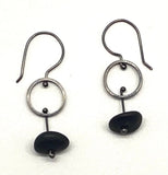 Circle Drop Rock Earrings by Jennifer Nunnelee