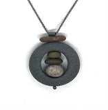 Single Embedded Rock Necklace by Jennifer Nunnelee