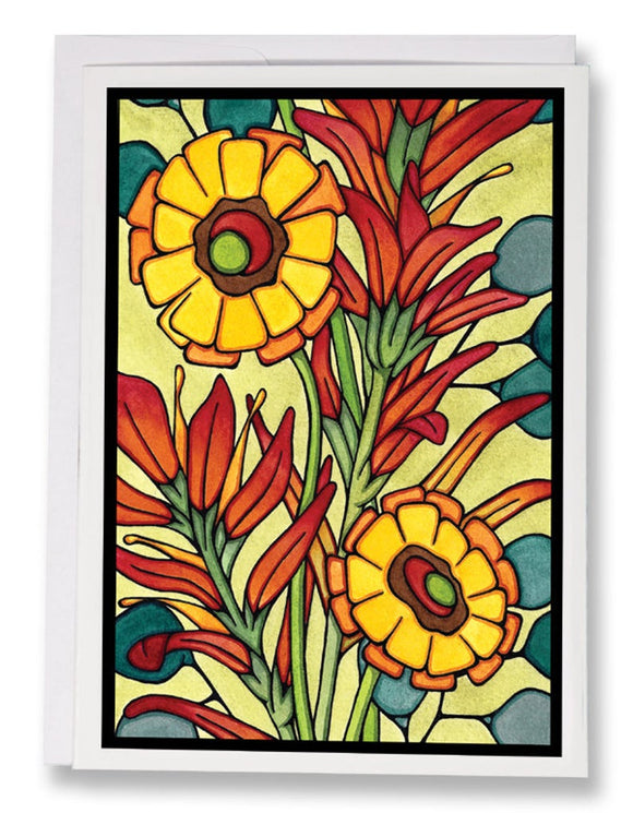 Indian Paintbrush Greeting Card by Sarah Angst