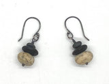 Stacked Rock Earrings by Jennifer Nunnelee