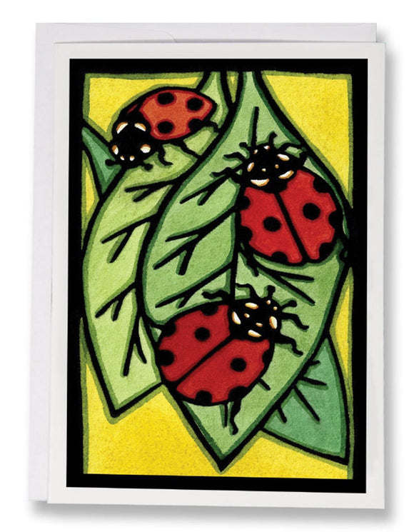 Ladybugs Greeting Card by Sarah Angst
