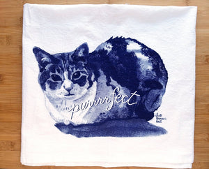 Purrfect Cat Dishtowel by Kate Brennan Hall