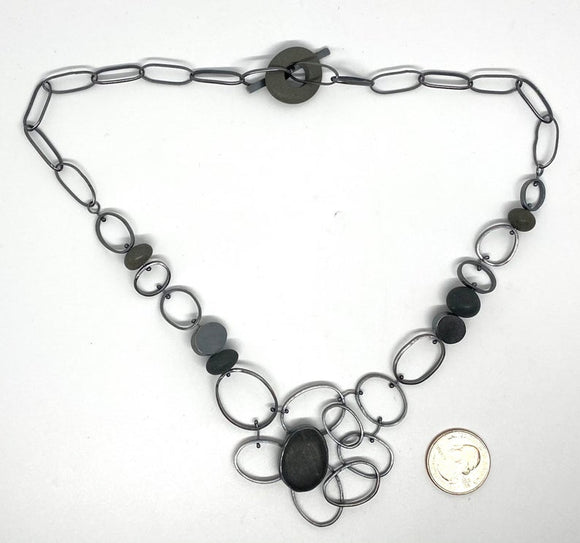 Ovals and Rocks Necklace by Jennifer Nunnelee