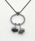 Oval With Two Rocks Necklace by Jennifer Nunnelee