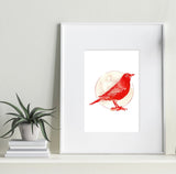 Red Robin Print by Cat Rocketship