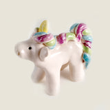 Rainbow Unicorn Ceramic "Little Guy" by Cindy Pacileo