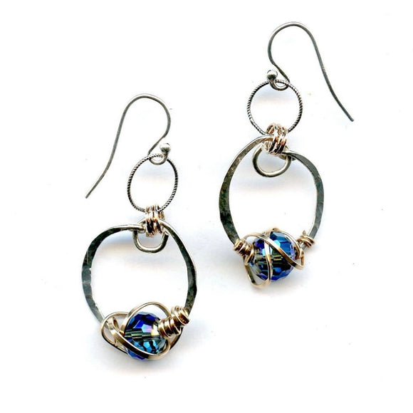 Crystal Atom Earrings by Vanessa Savlen