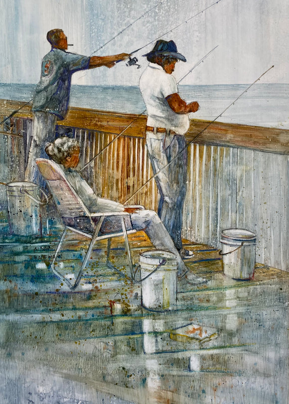 Fishing Pier by Alda Kaufman